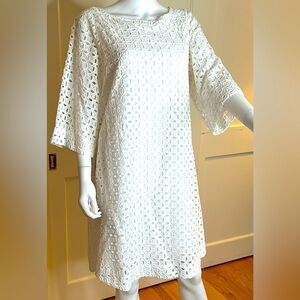 Roller Rabbit White Eyelet Lorena Dress, Women’s XL, NWTs